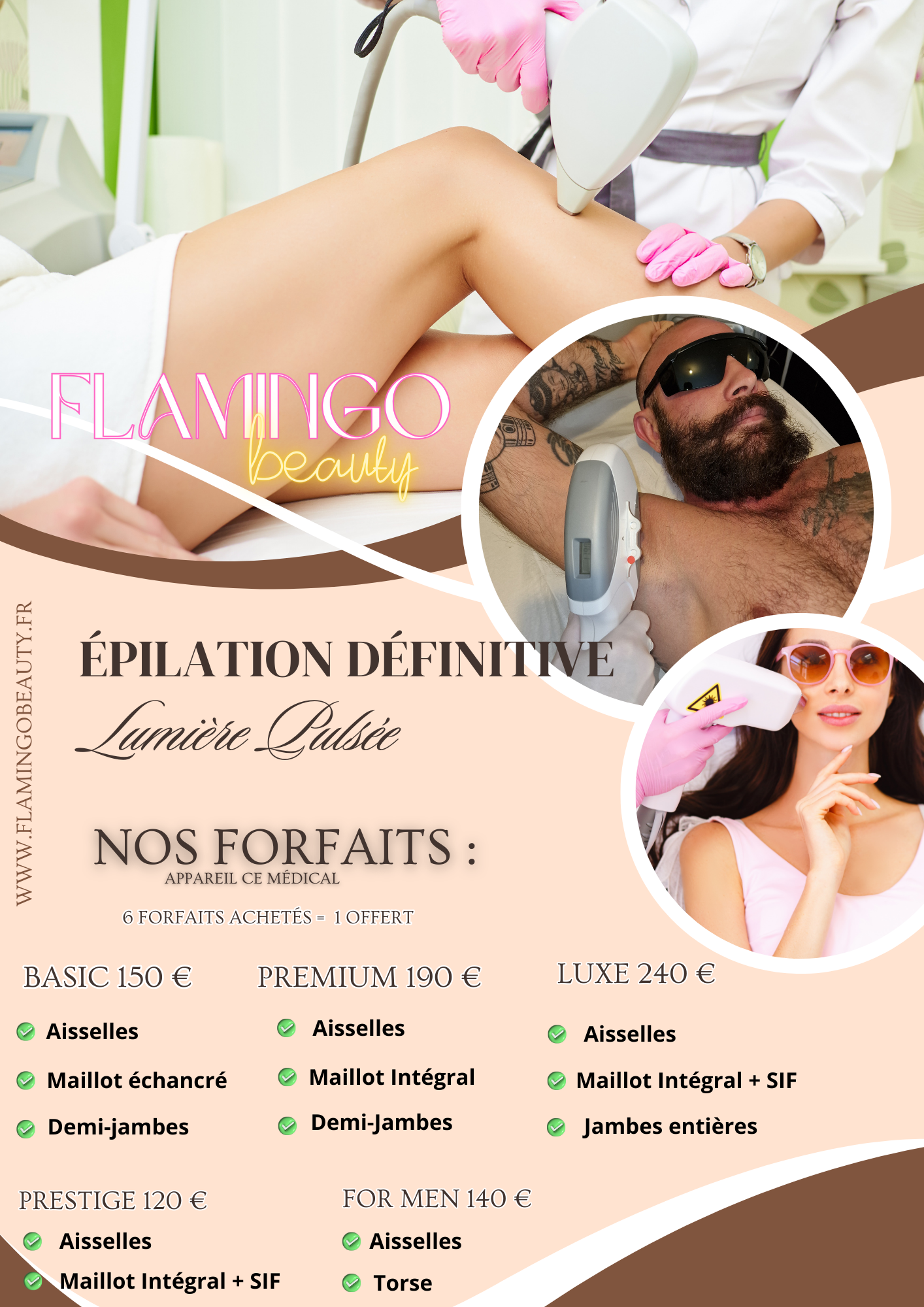 Tarifs forfaits epilation définitive