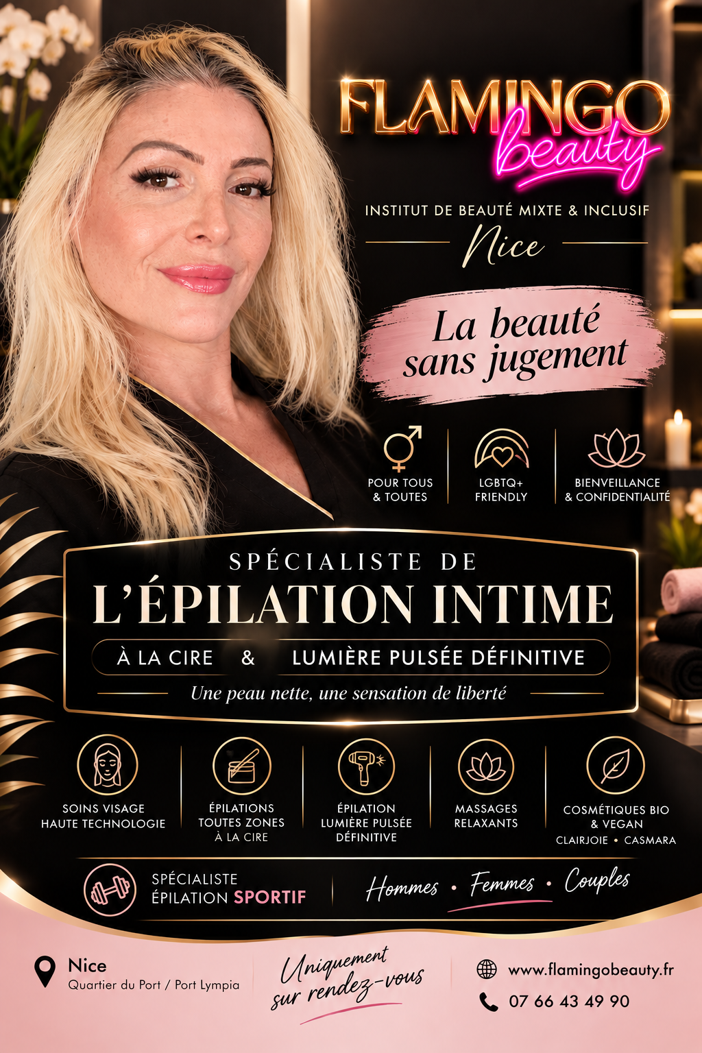 Estheticienne pour hommes à nice soins épilations