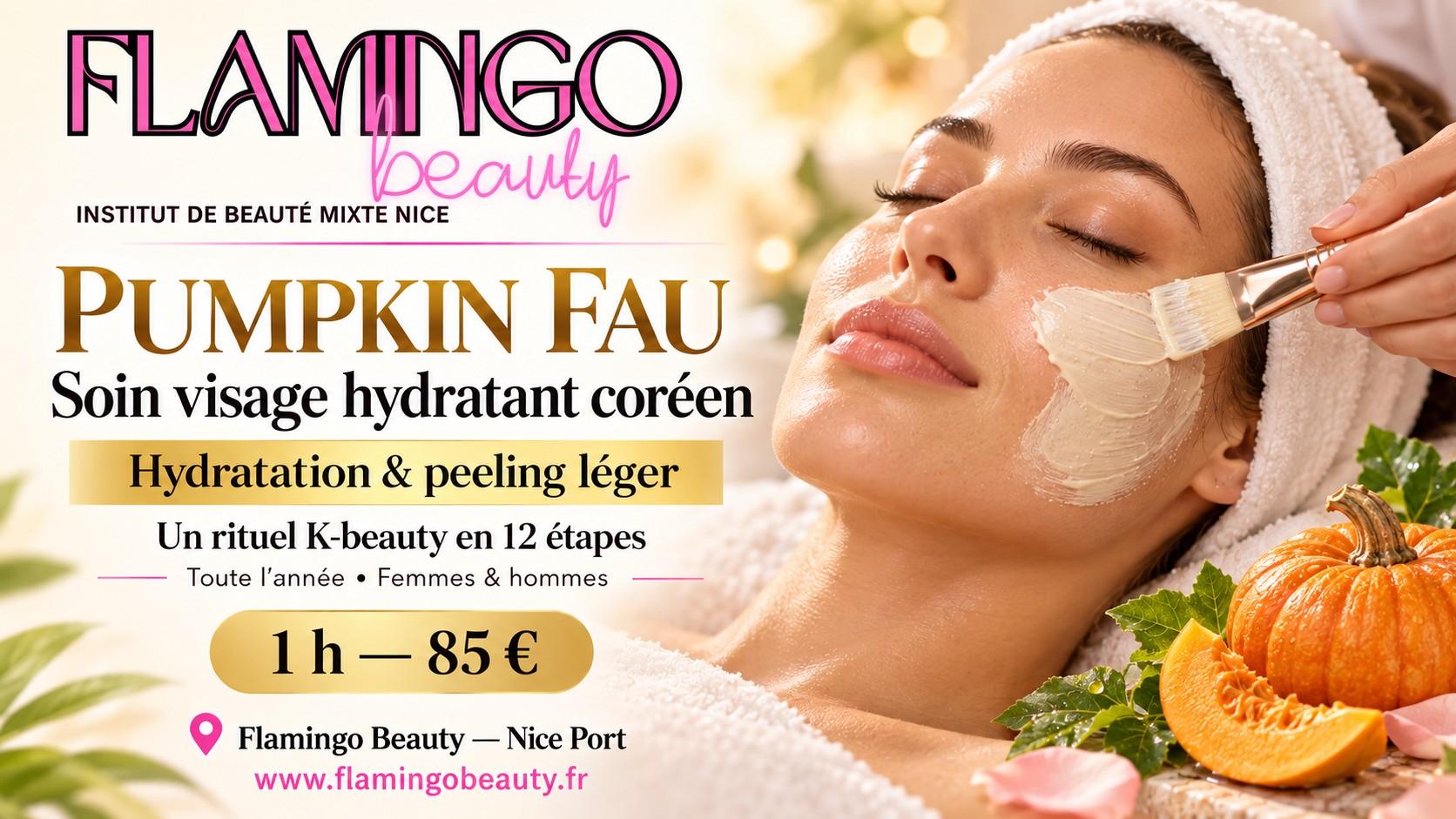 Soin visage hydratant Pumpkin FAU et peeling léger à Nice Port